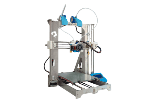 Impresora 3D Tairona XL Doble Extrusor de costado con fondo transparente