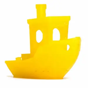 Barco amarillo creado con una impresora 3D